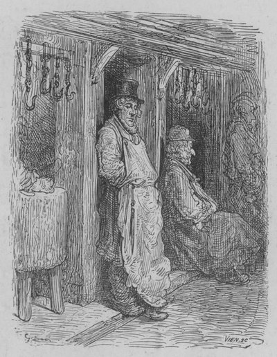 El Carnicero Esperando a su Cliente de Gustave after Dore